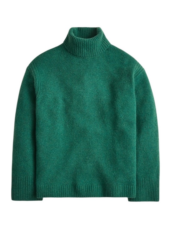 J. Crew Sweaters - J. Crew Turtleneck Sweater in Supersoft Yarn Size Medium Green Oversized Fall